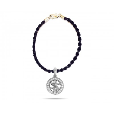 Pisces Charm Pendant in Silver with 27 Certified Diamonds
